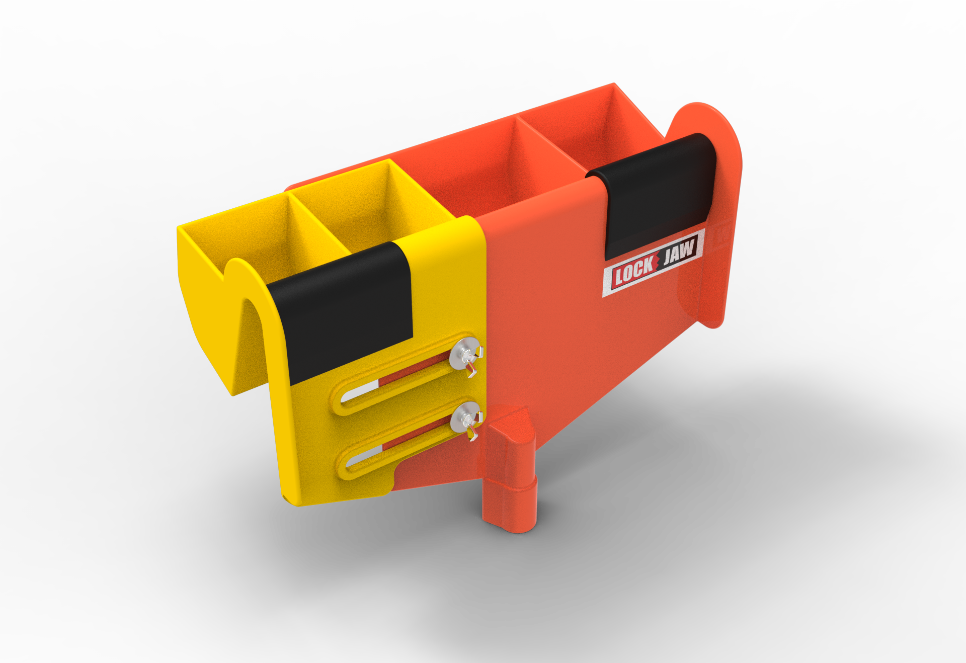  Lock Jaw Gutter Protector tool in orange and yellow, designed for safe and reliable gutter protection by tradies.