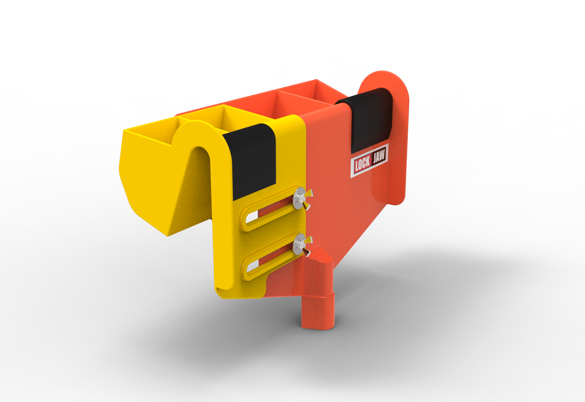  Lock Jaw Gutter Protector tool in orange and yellow, designed for safe and reliable gutter protection by tradies.